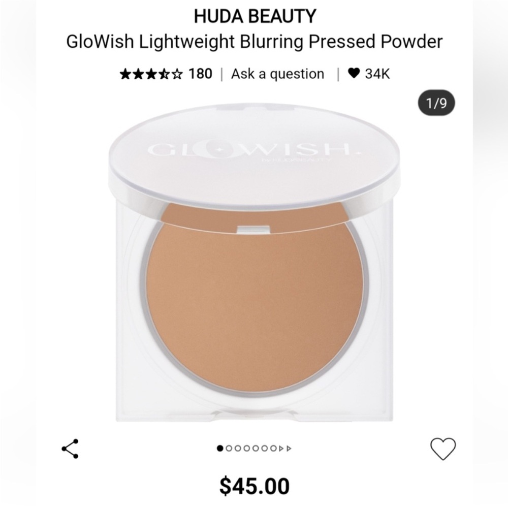 🆕 HUDA BEAUTY Glowish Lightweight Blurring Pressed Powder 05 Medium 10gr BNIB